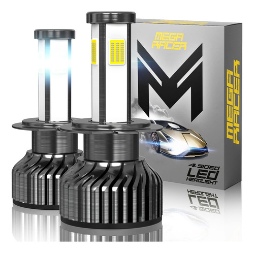 Mega Racer Bombilla Led H7 Para Faro Delantero 6000 K Blanco