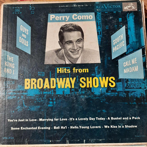 Portada Pasta Perry Como Hits Fron Broadway Shows P0