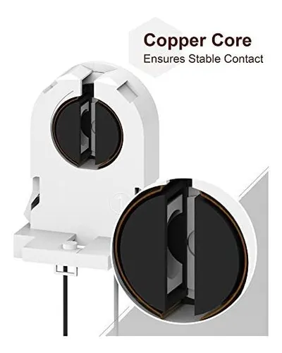 Soporte De Lámpara Jackyled Tipo Tornillo Tipo T8 Con Cables