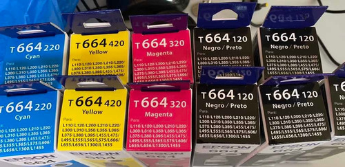 Tinta Kit Epson 664 L200, L210, L220, L380, L355 L395, L475