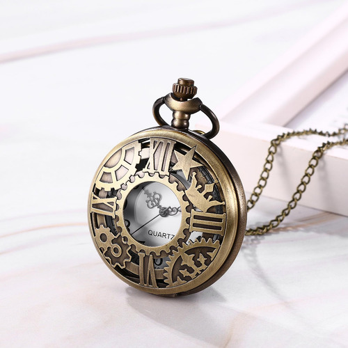 Reloj De Bolsillo Jewelrywe Stempunk Colgante Para Hombres M Color