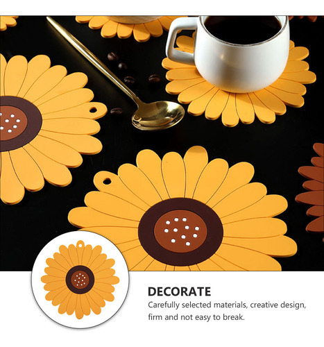 Posavasos Multifuncional De Silicona Con Forma De Girasol