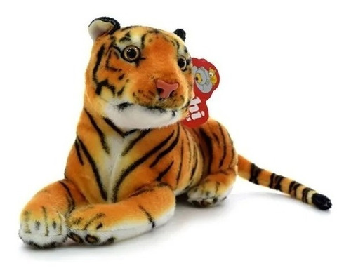 Tigre Marrón Echado De Peluche 32cm Phi Phi Toys 1951