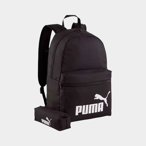 Mochila Puma Phase Backpack Set Unisex 9119101 Color Negro Liso 22L