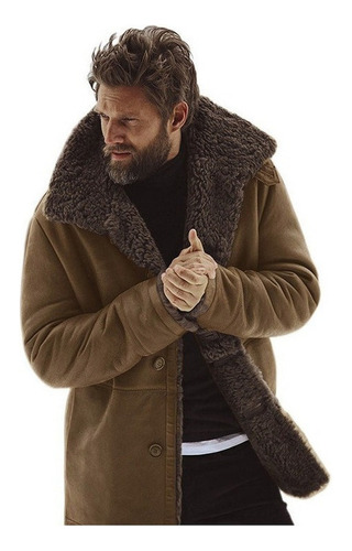 Chamarra De Piel Cálida De Invierno Para Hombre De Moda