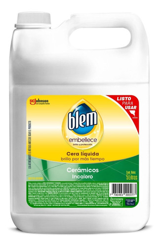 Blem Autobrillo Incoloro Bidon 5 Litros