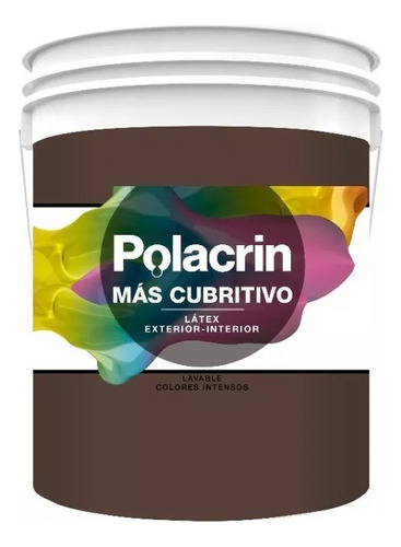 Polacrin Latex Premium Int/ext Colores X 1lt. -umox- Color Marrón