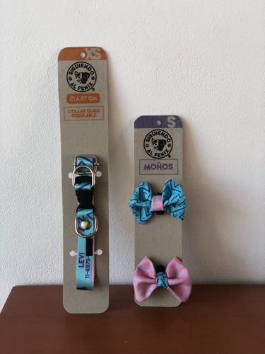 Collar Para Mascotas Perro Gato Con Nombre- Todos Los Talles Varios Rocco Blue S - 26 A 36 Cm