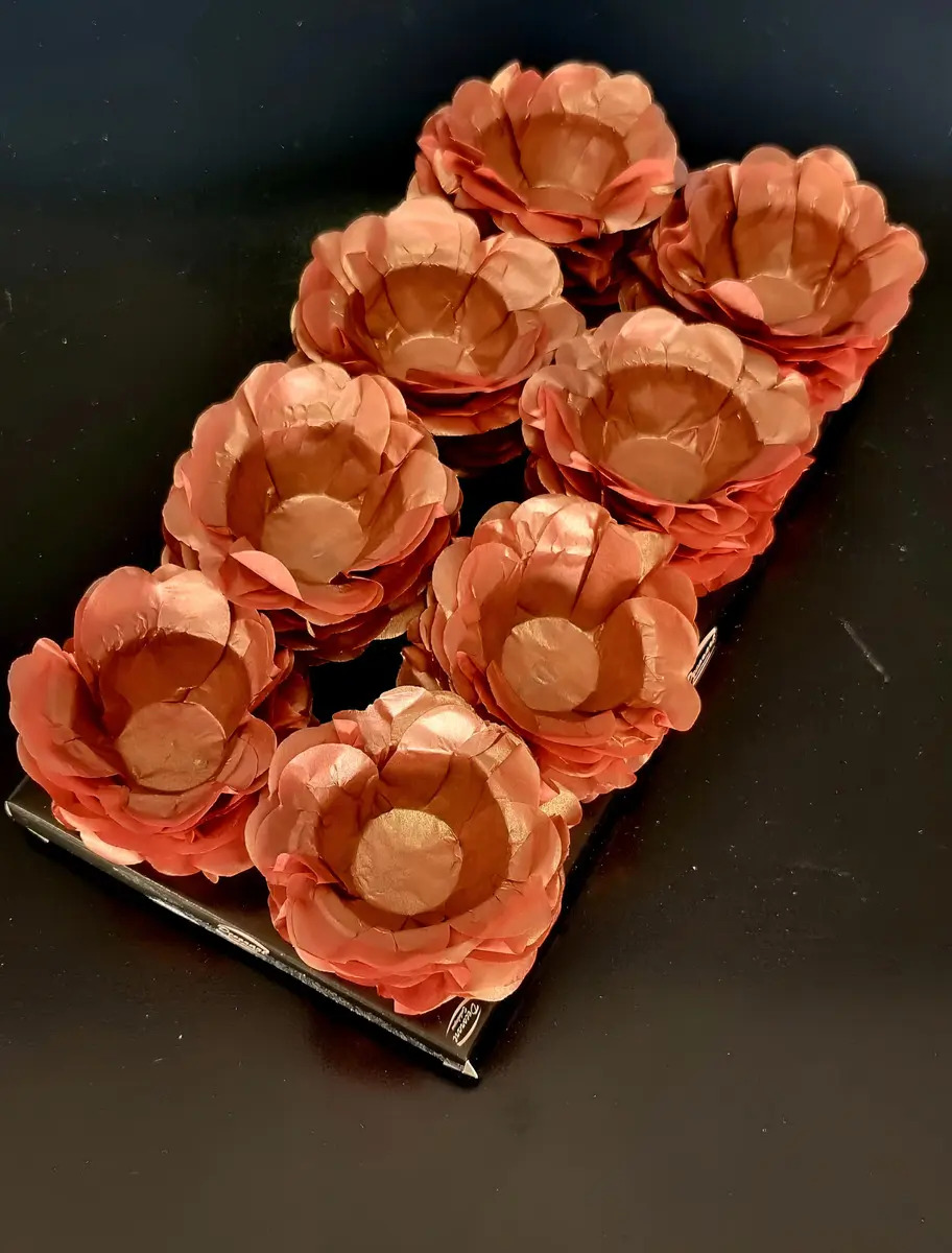 Forminhas Gourmet Floral Seda Pb Festas Rose Gold 5x5cm 40 Unid