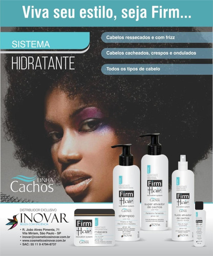 Imagem 2 de 2 de Super Ativador Low Poo Firm Hair 500 Ml Linha Cachos