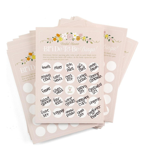 Hortense B. Hewitt 25-count Bridal Shower Game Cards, Bride 