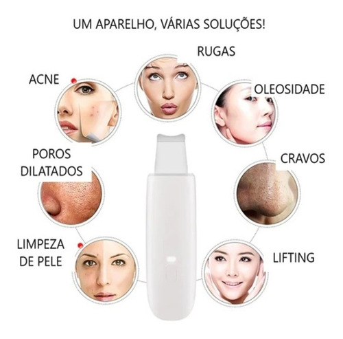 Imagem 2 de 6 de Aparelho Peeling Ultrassonico Limpeza De Pele Anti Espinhas