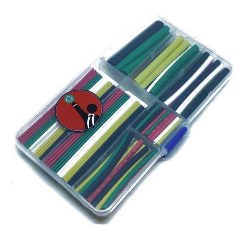 Kit Tubos Termoretractil Colores 142 Piezas Con Caja