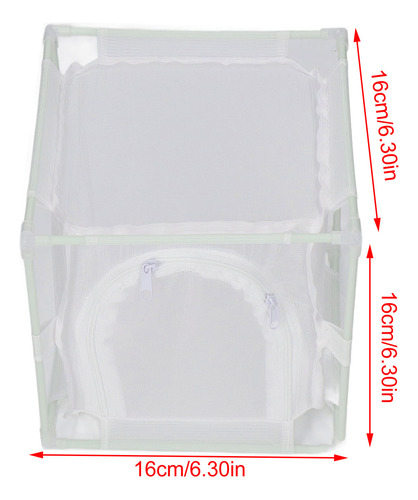 Jaula Observación Insectos Malla Pvc Blanco Reutilizable