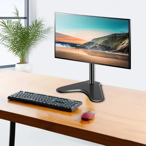Soporte Base Poste 40cm Monitor Universal P/ Mesa Escritorio