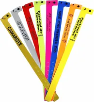 Comprar 300 Pulseiras Identificação Personalizada Pvc Com Pino Botão