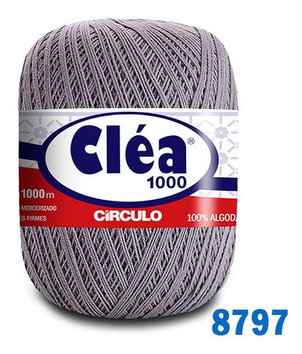 Linha Cléa 1000m Círculo Crochê Cor 8797 - AÇO