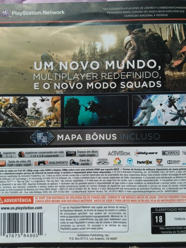 Call Of Duty Ghosts Ps3 Original , A Pronta Entrega