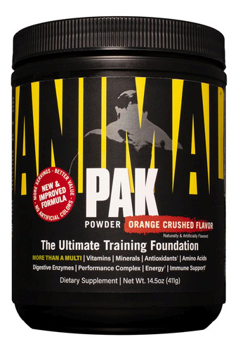 Multivitaminico Universal Animal Pak Powder 30 Servicios Sabor Orange