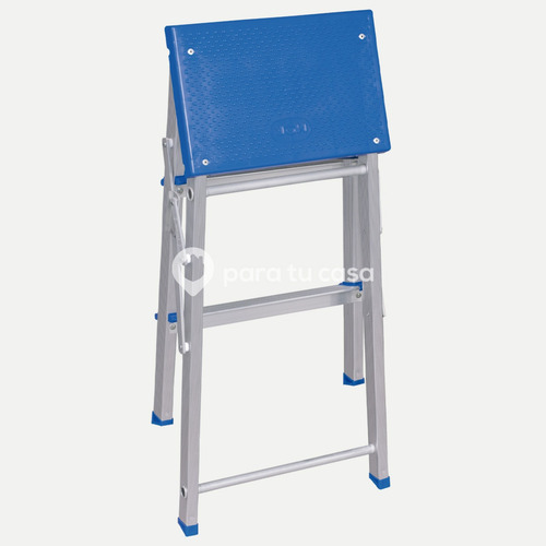 Escalera Aluminio Plegable Banqueta 65 Cm Alto 3 Escalones