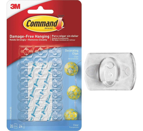 Command 17026clr-es - Pinzas Para Decoracion (20 Unidades),