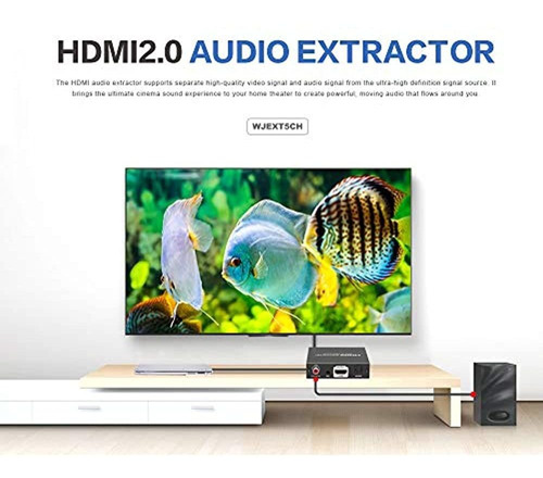 Wejupit Hdmi Audio Extractor 4k 60hz Hdr Convertidor Con Arc