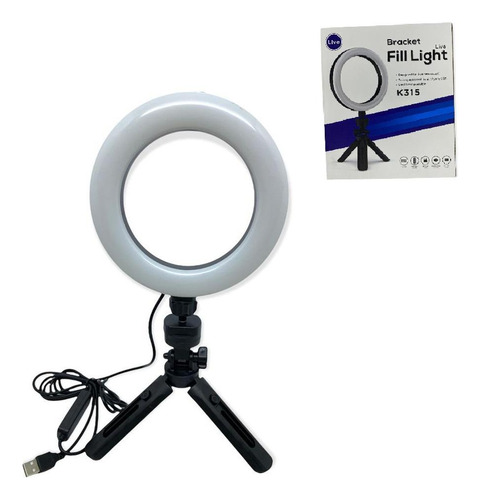 Iluminador Led Ring Light 3 Cores 6.5 16cm Tripe Atacado