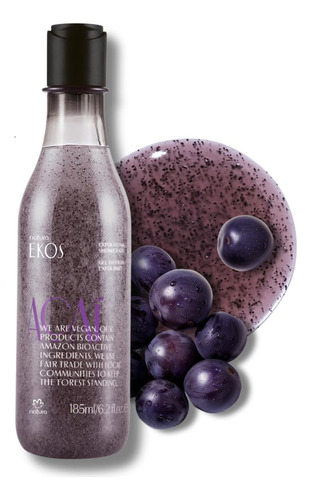 Sabonete Líquido Esfoliante Corporal 185 Ml Ekos Açaí