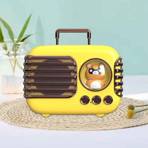 Mini Altavoz Retro Bluetooth Altavoces Oso Amarillo