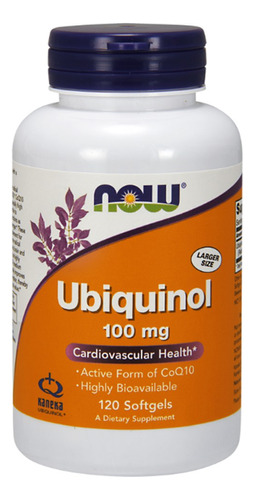 Ubiquinol 100mg (120 Sgels) Now Foods