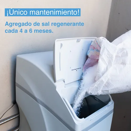 Pura Mediterráneo suavizador ablandador de agua inteligente elimina sarro y dureza alto y bajo rendimiento