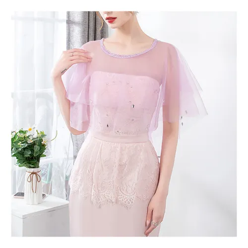 Capelets For Women Tulle Shawls Evening Dress Wraps Tops Lac