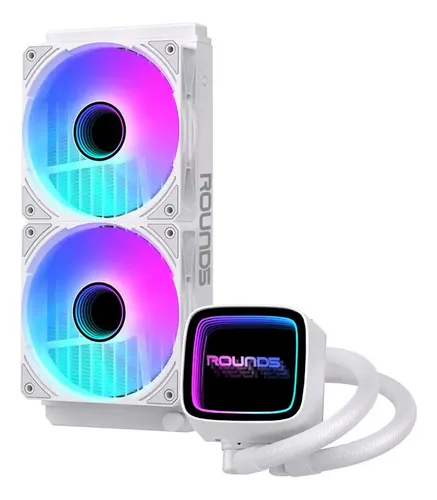 Water Cooler 240mm Round5 Eurus ARGB Bomba Fundo Infinito Branco