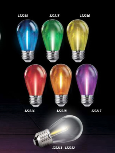 Foco Led Luz Vintage 1w Entrada E27 Color A Elegir Aksi