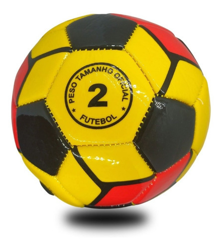 Kit 5 Bolas Nº 2 Mini Jogo Futebol Cores 14cm Futsal Pequena Cor Variadas 3