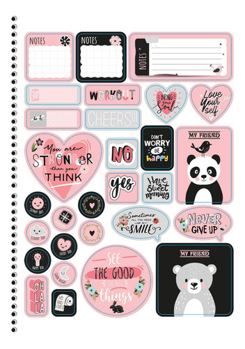 Caderno My Friend Urso E Panda Universitário 1m Espiral