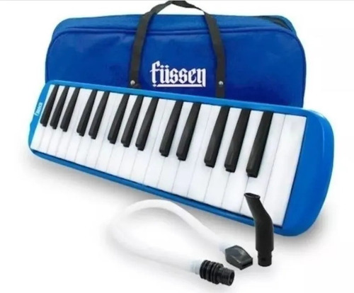 Teclado Musical Fussen Melodica 37 Azul Con Funda Mlab