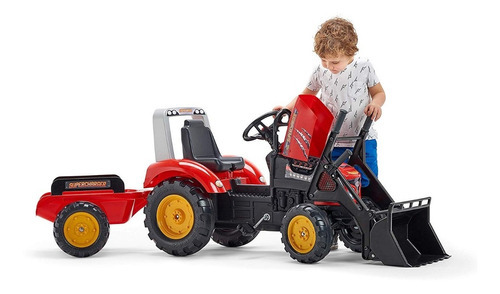Falk Tractor Red Supercharger Pedal Digger 2020m Color Rojo