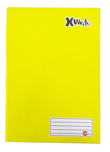 Caderno Brochurão X-write Amarelo Sem Pauta 96 Folhas