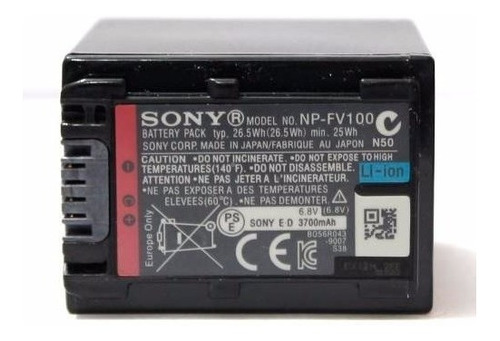 Bateria Filmadora Fv100 Np-fv100 Sony Dcrsx85s Sony Hdr-td10