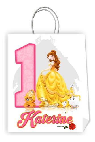 Bolsas Cumpleaños Personalizadas Princesa Bella 10 Unidades