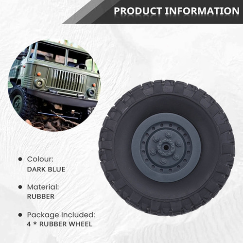 Neumático De Goma Para Llantas Rc 1/16 Climbing Crawler, 4 U