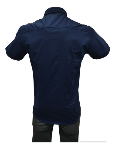 Camisa Giorgio Berlucchi Mc24-36 Slim Fit Lisa Petroleo 2024