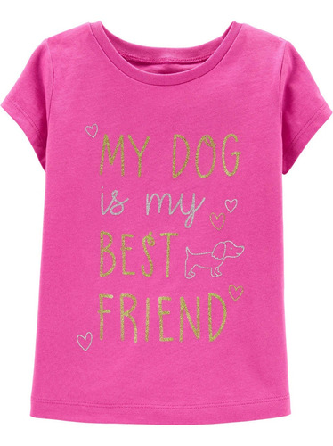 Camiseta Con Eslogan En Purpurina Carters