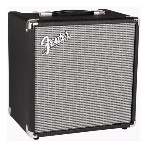 Imagen 3 de 4 de Amplificador Fender Rumble Series 25 Valvular para bajo de 25W color negro/plata 120V