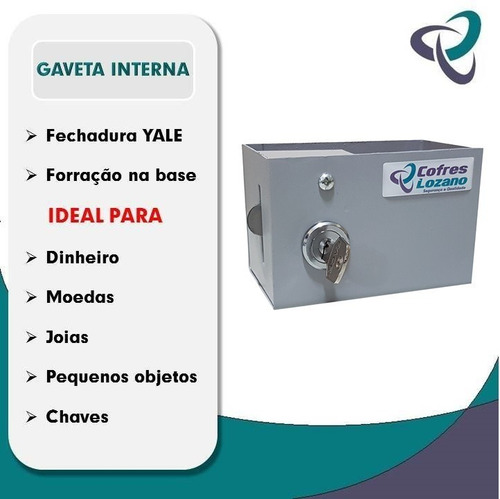 Imagem 3 de 9 de Cofre Tomada Embutir Com Gaveta Interna E Fundo Falso