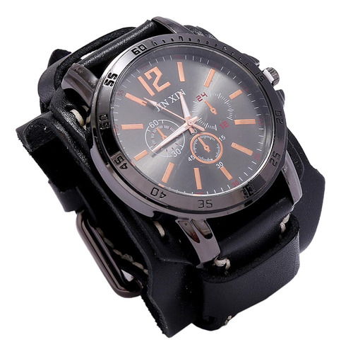 Reloj De Pulsera Para Hombre, Reloj Punk Hip Hop, Negro