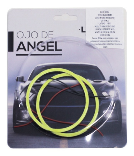 Kit Led Ojos De Angel Blanco Cob 60mm 12v Tuning