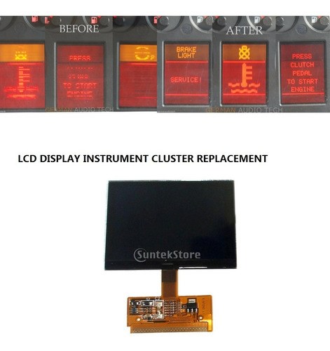 Pantalla Lcd Para AUDI A3 A4 A6 para reparación de píxeles de panel de control de CLUSTER VDO LCD 