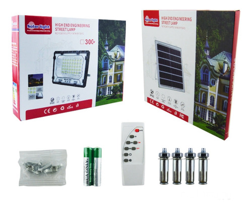 Proyector Solar Led 300 Watt 472 Led C/ Panel Control Remoto